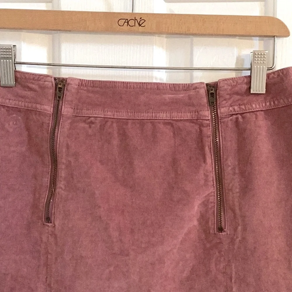 Madewell Dusty Pink Velveteen Mini w/ Front Zippers